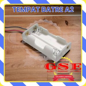 Tempat Batre AA Putih/Holder Batre kotak kecil A2
