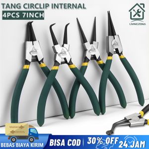 7inci Transformer Circlip Pliers Set 4pcs - Tang Snap Ring Multifungsi