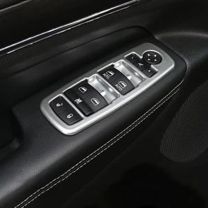 Car Window Glass Lift Switch Button Cover Trims For Jeep Grand Cherokee WK2 2011 2012 2013 2014 2015 2016 2017 2018 2019 2020