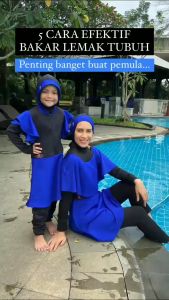 Rocella Swimwear Marina Lengkap Dengan Jilbab Baju Renang Jumbo Wanita Dewasa Berhijab Baju Renang Muslimah Polos Baju Renang Muslimah Syari BISA COD