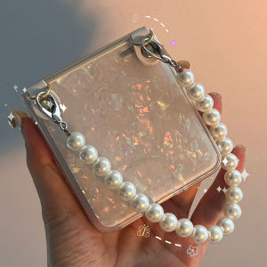 Honor Magic V Flip2 Pearl Bracelet Foldable Screen Motorola Razr50 Protective Case Womens Style Integrated Design Mobile Phone Shell