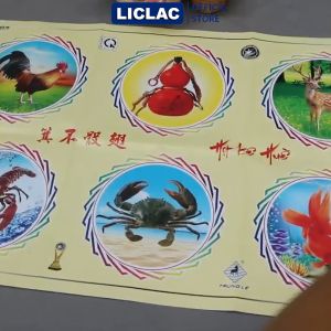 Bộ Bầu Cua Tôm Cá Cao Cấp Xúc Xắc Nhựa  Đặc màu in trực tiếp không phai Đồ chơi ngày tết cho mọi gia đình Boardgame