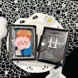 Black Daisy Gd อัลบั้มรูปการ์ดผู้ถือบัตรKpop Bright หนัง All-In-One แบบพกพาผู้ถือบัตร วัสดุ Pu เหมาะสําหรับ 3-3.5 นิ้ว Star Chasing Idol CardPolaroid Photo Card Storage Display