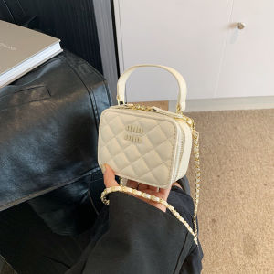 Trendy Childrens Handbag Little Girl Chain Shoulder Bag Diamond Grid Pattern Girls Purse Fashionable Kids Bag for Girls 5-10 Years Old