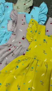 Jimmedy.id - Dress Anak Perempuan Imut Bunga Kecil Bahan Crincle Premium Untuk Umur 3 - 7 Tahun