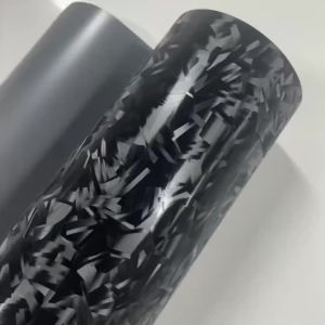 Premium Black Forged Carbon Vinyl Wrap Roll DIY Self Adhesive Decal Film Automotive Car Wrapping Foil