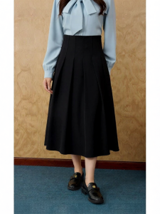 DUSHU | Elegant Plus Size Pleated Skirt