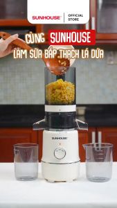 Máy ép chậm Sunhouse SHD5516 - Dung tích 600ml - Làm được kem lưỡi cắt vượt trội - Ống tiếp nguyên liệu lớn