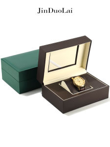 High-End European Style PU Leather Mens Watch Storage Box Gold Duoaili Display Case Mechanical Watch Organizer Jewelry Box