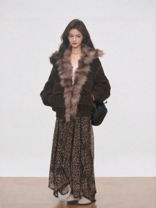 WESTAYONE | Suede Fur Combination Thick Coat