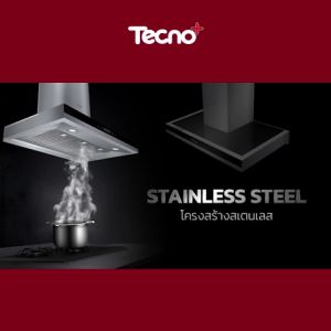 TECNOPLUS เครื่องดูดควันกระโจม แบบติดผนังขนาด 90 cm รุ่น TNP HD 90-N3