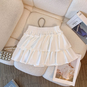 Ballet Style Sweet Cake Skirt High Waist Slim A-Line Mini Skirt White Short Skirt for Women Summer 2025 New Arrival