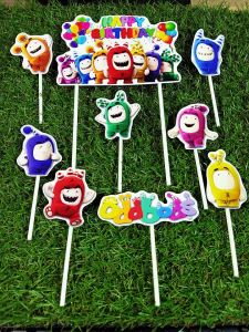 Topper Ulang Tahun Unik: Cake Topper Oddbods Happy Birthday