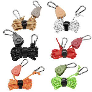 Tent Fastener Rope Adjustable Parachute Nylon Cord Windproof 4mm Guy Lines Reflective for Camping Hiking Survival