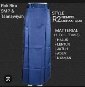 rok panjang seragam sekolah belah 2