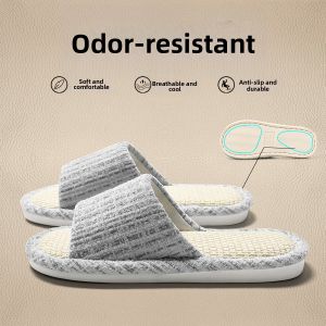 Molly | Deodorant Breathable Silent Linen Indoor Slippers