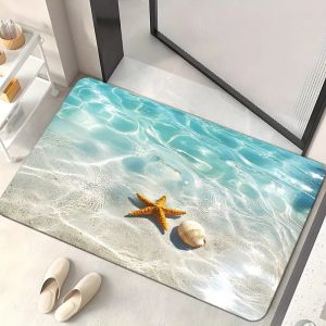 Thảm Trải Sàn Chống Trơn Ocean Element Phong Cách Hiện Đại Chất Liệu Polyester Dùng Cho Phòng Khách Phòng Ngủ Cửa Ra Vào Nhà Bếp Trang Trí Nhà Cửa Thảm Cửa Trước Ngoài Trời