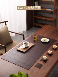 Waterproof Leather Tea Cup Mat Chinese Style Zen Tea Table Cloth Tea Set Modern Artistic Home Fabric Dining Table Cloth