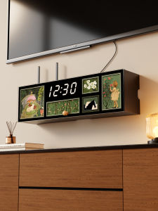 HAOJIUBUJIAN | Vintage Style Router Concealment Shelf Wall Mount No-Drilling Storage Box