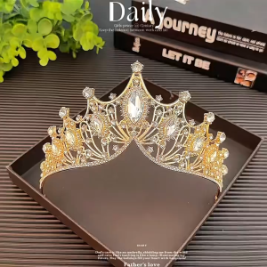 VIVIDI Alloy Queen Crown Cosplay Crystal Royal Princess Crown Fashion Pageant Bridal Crown Wedding Accessories