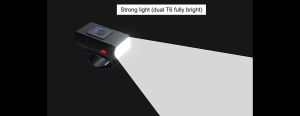 Bicycle light rechargeable USB High brightness led Bike lights Bike Front light flashlight for bike cycling headlight with Night riding safety warning light 6 lighting modes powerful waterproof mountain bike headlight lamp cycling accessories