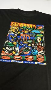 KurniaKaos T-Shirt Kaos Atasan Distro Motif SELAMAT MENIKMATI bahan 24s