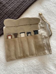 Papi New Arrival Minimalist Canvas Strap Cosmetics Bag IWatch Travel Multifunction Digital Accessories Organize and Organize Bags