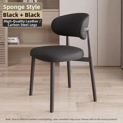 AYIJIE | Nordic Trendy Faux Wood Modern Minimalist Luxury Dining Chair