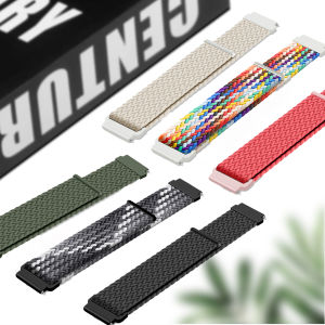 For Samsung Galaxy Watch Strap 6 Classic 43mm 47mm/6/5 Pro/5/4/4 Classic/Active 2 20mm/22mm Braided Solo Loop Velcro Nylon Band for Huawei Watch Strap for Amazfit Watch Strap
