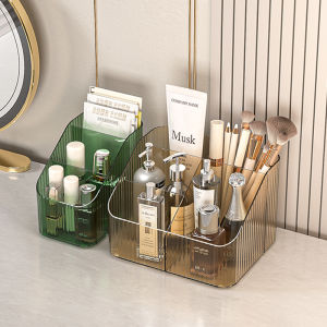 Homenhomeadvanced bàn trang điểm Acrylic sản phẩm chăm sóc da giá lưu trữ Nhà Sáng tạo 4-lưới Son môi mỹ phẩm hộp trang sức vệ sinh máy tính để bàn mảnh vỡ văn phòng phẩm kẹp giữ bút