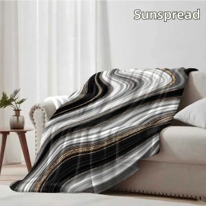 Beast Kingdom | Chăn Mềm Mại Ấm Áp Bằng Vải Flannel Màu Đen Ánh Vàng Nhẹ Nhàng Ấm Áp Chất Liệu Lông San Hô Dùng Trang Trí Nhà Cửa Giáng Sinh Halloween.