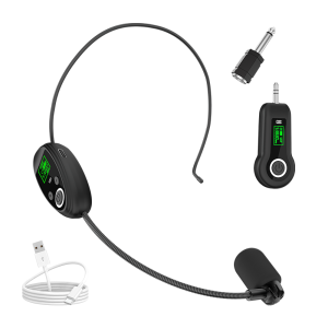 Bộ Micro Không Dây Gắn Trên Đầu 2.4G Với Bộ Thu Phát Phạm Vi 50M Micro Động Dành Cho Giảng Dạy Sân Khấu Loa Khuếch Đại