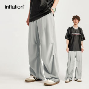 INFLATION brand 2024 Summer New Mens Youth Mature High Street Skin Feel Air Conditioning Pants Cool Feel Casual Pants Trendy Brand Loose and Comfortable
