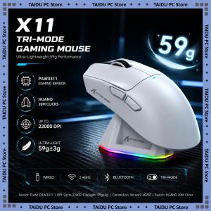 ATTACK SHARK | ATTACK SHARK X11 Wireless Gaming Mouse PAW3311 Sensor 22000DPI 3 Modes Wired 2.4G BT 280mAh Rechargeable Mouse