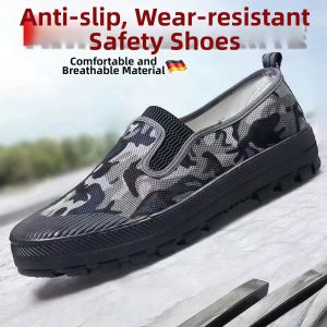 NAIFUNA | Camo Slip-on Work Shoes