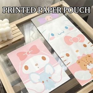 EC 100Pcs Cute Printed Greaseproof Paper Bag Pouch Food Wrapper Sandwich Pouch Fried Chicken Pouch