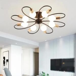 Modern Iron Ceiling Lamp Retro Industrial Chandelier Ceiling Light for Living Room Restaurant Lighting Bedroom Ceiling Lighting