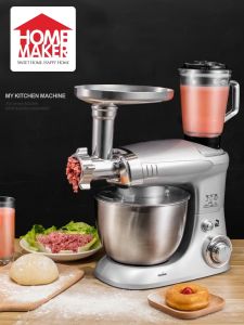 MULTI-FUNCTIONAL DOUGH HOOK WHISK BEATER MEAT GRINDER BLENDER AND JUICER 4 Liter Gourmet 6-Speed Stand Mixer with Power Hub Attachment Capability