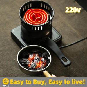 【Fast Shipping】 220V Electric Hookah Charcoal Starter Stove Removable Tray Tongs Charcoal Thickened Stove Camping Detachable BBQ Accessories HXT-Electric-Charcoal-Starter