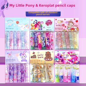 Transparent Cartoon Pencil Caps Protective Covers Anti-stab Extendable Pen Covers for Primary School Students Cute Girl Heart