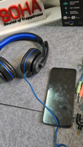 HGM-011 Headphones Bando Gaming / Headset Smartphone & Free Splitter Aux / earphone Stereo Suara Jernih & Bass