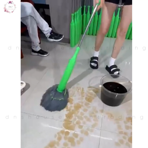 🇲🇾 *Premium* Thick Self-Twisting Squeezing Rotating Lazy Mop Pusing Senang Kering 自拧水干湿挤水拖把免手洗家用旋转懒人拖布托把