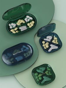 Portable Japanese Style Medicine Box Miniature Large Capacity 7-Day Tablet Organizer Morning Noon Night Storage Container