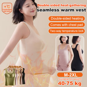 Womens Autumn and Winter Thermal Underwear Abundance Chest Pads Vest