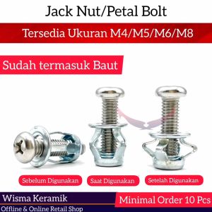 10 Pcs Jack Nut rivet Plate metal mur baut sekrup fisher Rivet nut Petal Bolt M4 M5 M6 M8