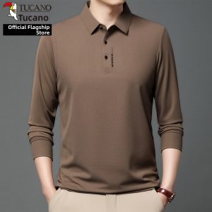 TUCANO | Mens Loose Collar Long Sleeve Polo Shirt Fall
