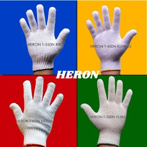 Sarung Tangan Rajut Benang 5 Heron T-550 Putih (50 Lusin)