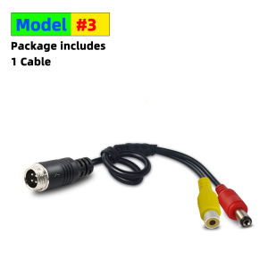 QXNY 4Pin Aviation Head Male/Female to RCA AV/Female DC Multiple Cable Plug Adapter Converter For Car Rear Camera Monitor