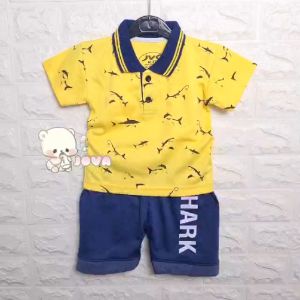 JOVA BAJU BAYI LAKI-LAKI SETELAN ANAK COWO LUCU STELAN COWOK 6-12 BULAN KEREN TRENDY KEKINIAN WANGKI BAJU KERAH HIU