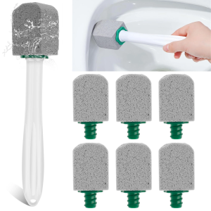 10Pcs Natural Pumice Stone Toilets Brush Long Handle Bathroom Cleaning Brush Rust Stain Removal Tile Sink Cleaner Stick Tools